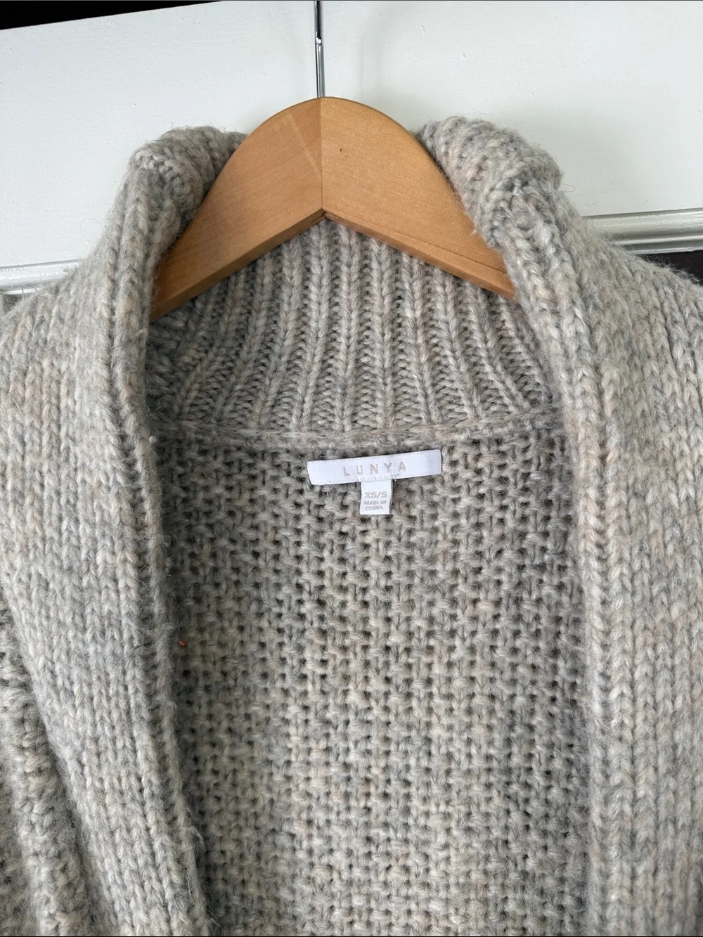 LUNYA Chunky Wool Knit Robe - Picture 2 of 8